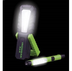 Rechargeable USB led portable outdoor camping and work light combo