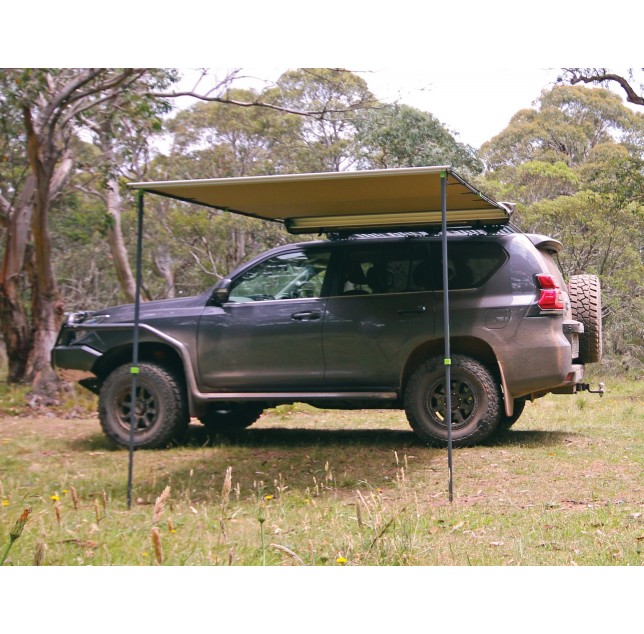 Car side Instant Awning 2m (L) X 2.5m (Out) with Brackets and Led Strip for Vehicles Off-road Camping Outdoor Shade