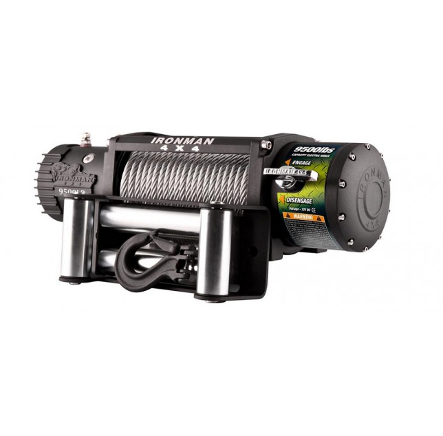 Monster Electric Winch 9500 lb 12 Volts with Steel Cable for 4x4 off-road vehicle Recovery 