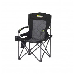 King Hard Arm Camping Chair with Lumbar Support 200kg Weight Capacity