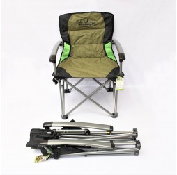 DELUXE HARD ARM CAMPING  CHAIR (150KG RATED)