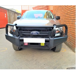 Ford Ranger T6 4x4 Vehicle Front Nudge Black Steel Bull bar Bumper Protector without Lights