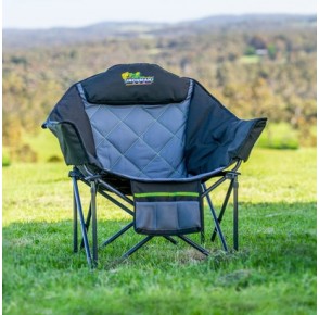 CLUB LOUNGE QUAD FOLD CAMP CHAIR 150KG WEIGHT CAPACITY