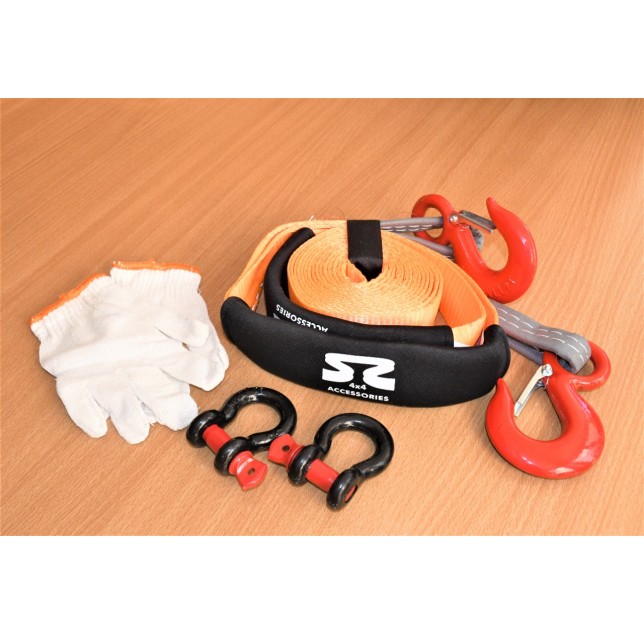 Heavy Duty Snatch Strap Tow Rope Recovery Kit 5000 Kgs for Off road 4x4 Vehicles